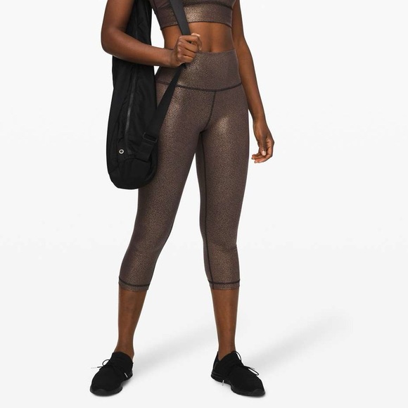 Lululemon Wunder Under Crop High Rise Foil Leggings - Picture 3 of 7